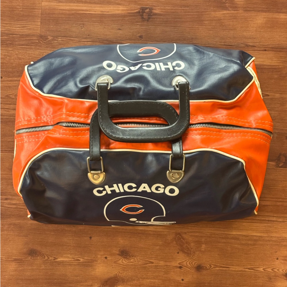 Chicago Bears Navy and Orange Duffel Bag - Picture 1 of 7